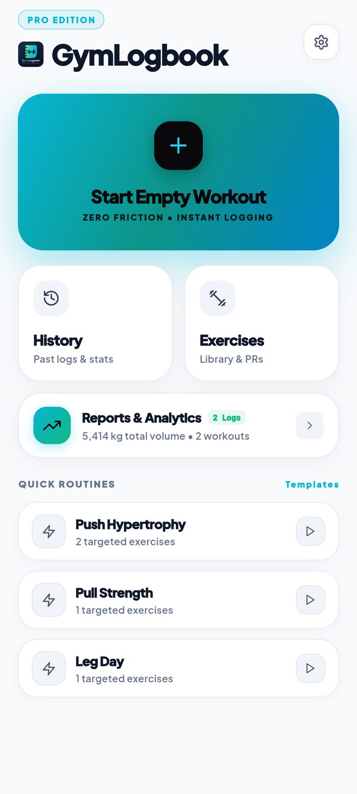 GymLogbook Pro project by SAK Infotech