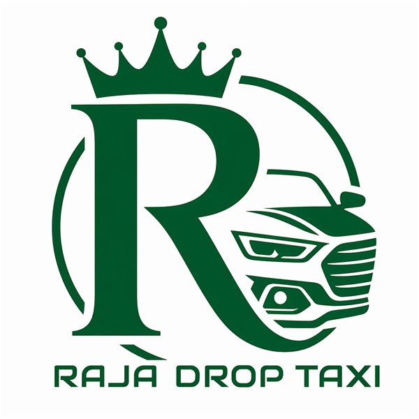 Raja Drop Taxi crowned-R emblem, designed by SAK Infotech